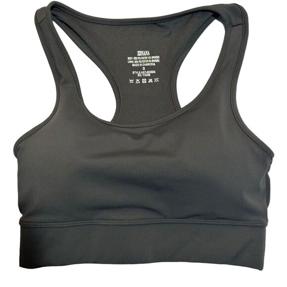 Zenana Grey Loads of Potential Sports Bra Size Small - Picture 3 of 5